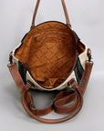 American Darling Tote Saddle Blanket Genuine Leather women bag western handbag purse