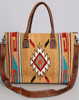American Darling Tote Saddle Blanket Genuine Leather women bag western handbag purse