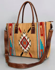 American Darling Tote Saddle Blanket Genuine Leather women bag western handbag purse