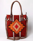 American Darling Tote Saddle Blanket Genuine Leather women bag western handbag purse