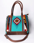 American Darling Tote Saddle Blanket Genuine Leather women bag western handbag purse
