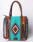 American Darling Tote Saddle Blanket Genuine Leather women bag western handbag purse
