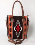 American Darling Tote Saddle Blanket Genuine Leather women bag western handbag purse