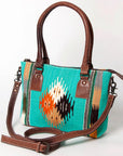 American Darling Tote Saddle Blanket Genuine Leather women bag western handbag purse