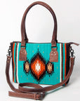 American Darling Tote Saddle Blanket Genuine Leather women bag western handbag purse