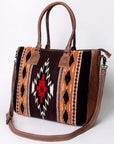 American Darling Tote Saddle Blanket Genuine Leather women bag western handbag purse