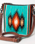 American Darling ADBG1006A Large Crossbody Saddle Blanket Genuine Leather women bag western handbag purse