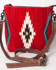 American Darling ADBG1006A Large Crossbody Saddle Blanket Genuine Leather women bag western handbag purse