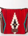 American Darling ADBG1006A Large Crossbody Saddle Blanket Genuine Leather women bag western handbag purse