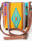 American Darling ADBG1006A Large Crossbody Saddle Blanket Genuine Leather women bag western handbag purse