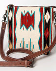 American Darling ADBG1006A Large Crossbody Saddle Blanket Genuine Leather women bag western handbag purse