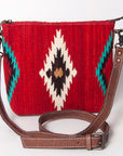 American Darling ADBG1009A Cross Body Saddle Blanket Genuine Leather women bag western handbag purse