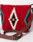 American Darling ADBG1009A Cross Body Saddle Blanket Genuine Leather women bag western handbag purse