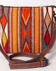 American Darling ADBG1009A Cross Body Saddle Blanket Genuine Leather women bag western handbag purse