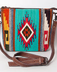 American Darling ADBG1009A Cross Body Saddle Blanket Genuine Leather women bag western handbag purse