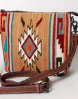 American Darling ADBG1009A Cross Body Saddle Blanket Genuine Leather women bag western handbag purse