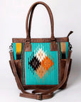 American Darling Tote Saddle Blanket Genuine Leather women bag western handbag purse