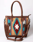 American Darling Tote Saddle Blanket Genuine Leather women bag western handbag purse