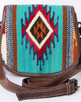 American Darling Cross Body Saddle Blanket Genuine Leather women bag western handbag purse