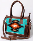 American Darling Tote Saddle Blanket Genuine Leather women bag western handbag purse