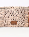 ADBG1023A American Darling Coin Purse Crocodile embossed Genuine Leather women bag western handbag purse