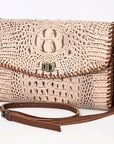 ADBG1023A American Darling Coin Purse Crocodile embossed Genuine Leather women bag western handbag purse
