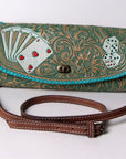 American Darling Wallet Hand Tooled Genuine Leather women bag western handbag purse