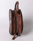 American Darling ADBG1025 Canteen Hand Tooled Genuine Leather women bag western handbag purse