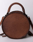American Darling ADBG1025 Canteen Hand Tooled Genuine Leather women bag western handbag purse