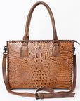 American Darling Briefcase Crocodile embossed Genuine Leather women bag western handbag purse
