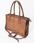 American Darling Briefcase Crocodile embossed Genuine Leather women bag western handbag purse