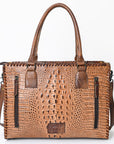 American Darling Briefcase Crocodile embossed Genuine Leather women bag western handbag purse