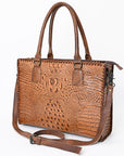 American Darling Briefcase Crocodile embossed Genuine Leather women bag western handbag purse
