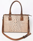 American Darling Briefcase Crocodile embossed Genuine Leather women bag western handbag purse