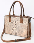 American Darling Briefcase Crocodile embossed Genuine Leather women bag western handbag purse