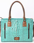American Darling Briefcase Crocodile embossed Genuine Leather women bag western handbag purse
