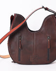American Darling Hobo Hand Tooled Hair-On Genuine Leather Women Bag Western Handbag Purse