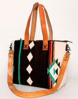 American Darling Tote Saddle Blanket Genuine Leather Women Bag Western Handbag Purse