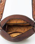 American Darling ADBGA301 Canteen Hand Tooled Genuine Leather Women Bag Western Handbag Purse