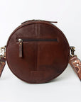 American Darling ADBGA302 Canteen Hand Tooled Genuine Leather Women Bag Western Handbag Purse