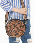 ADBGA305 American Darling Hand Tooled Genuine Leather Women Bag Western Handbag Purse