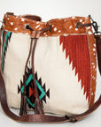 American Darling ADBG574D1 Large Crossbody Saddle Blanket Hair On Genuine Leather Women Bag Western Handbag Purse