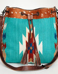 American Darling ADBG574D1 Large Crossbody Saddle Blanket Hair On Genuine Leather Women Bag Western Handbag Purse
