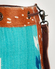 American Darling ADBG574D1 Large Crossbody Saddle Blanket Hair On Genuine Leather Women Bag Western Handbag Purse