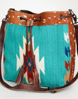 American Darling ADBG574D1 Large Crossbody Saddle Blanket Hair On Genuine Leather Women Bag Western Handbag Purse
