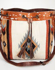 American Darling ADBG574D1 Large Crossbody Saddle Blanket Hair On Genuine Leather Women Bag Western Handbag Purse