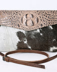 ADBGS178AZ American Darling Hair On Crocodile Embossed Genuine Leather Women Bag Western Handbag Purse