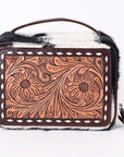 American Darling ADBGA316 Jewelry Case Hand Tooled Hair-On Genuine Leather Women Bag Western Handbag Purse