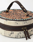 American Darling ADBGA317 Jewelry Case Hand Tooled Hair-On Genuine Leather Women Bag Western Handbag Purse