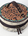 American Darling ADBGA317 Jewelry Case Hand Tooled Hair-On Genuine Leather Women Bag Western Handbag Purse
